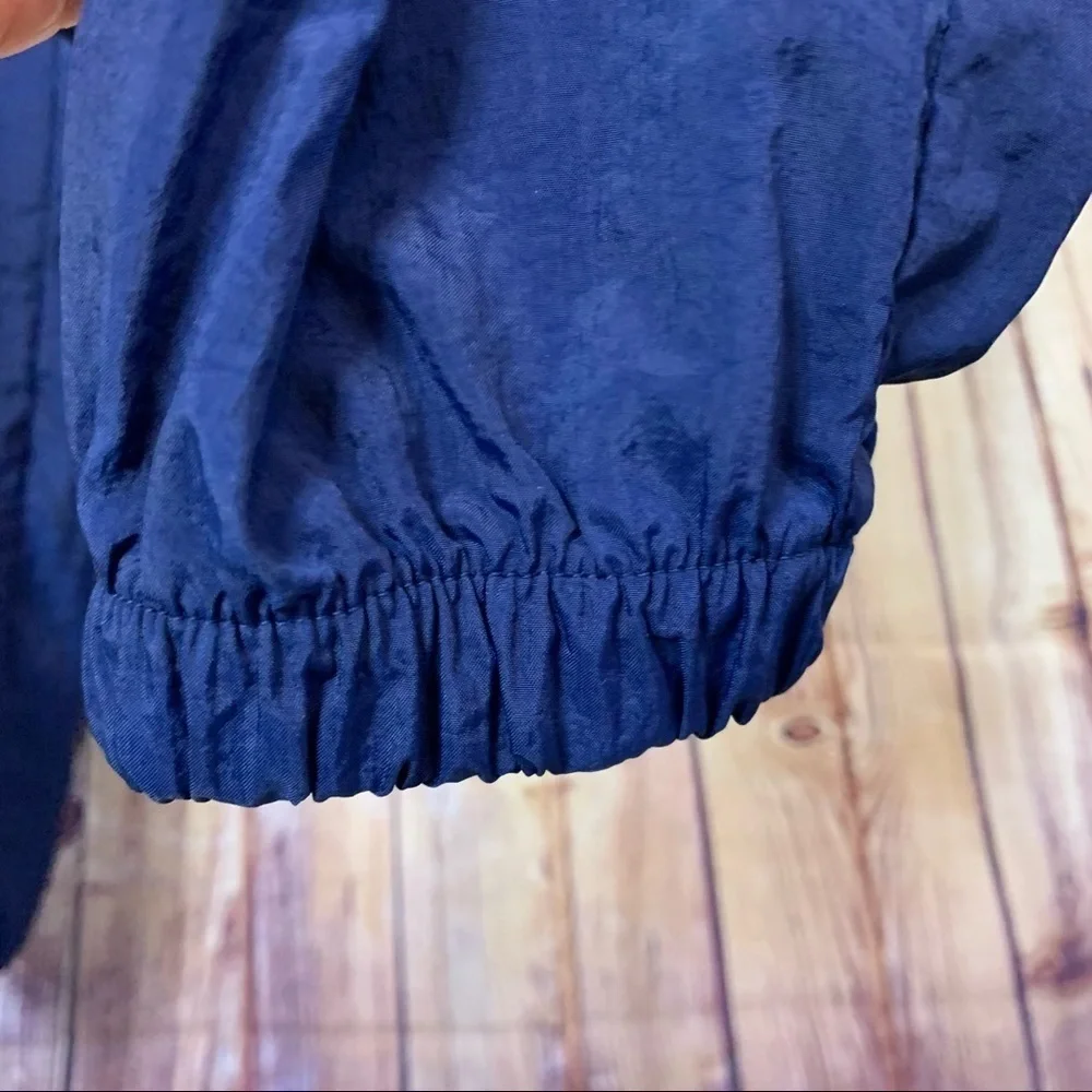 Nike Navy Nylon Elastic Waist Windbreaker Pants